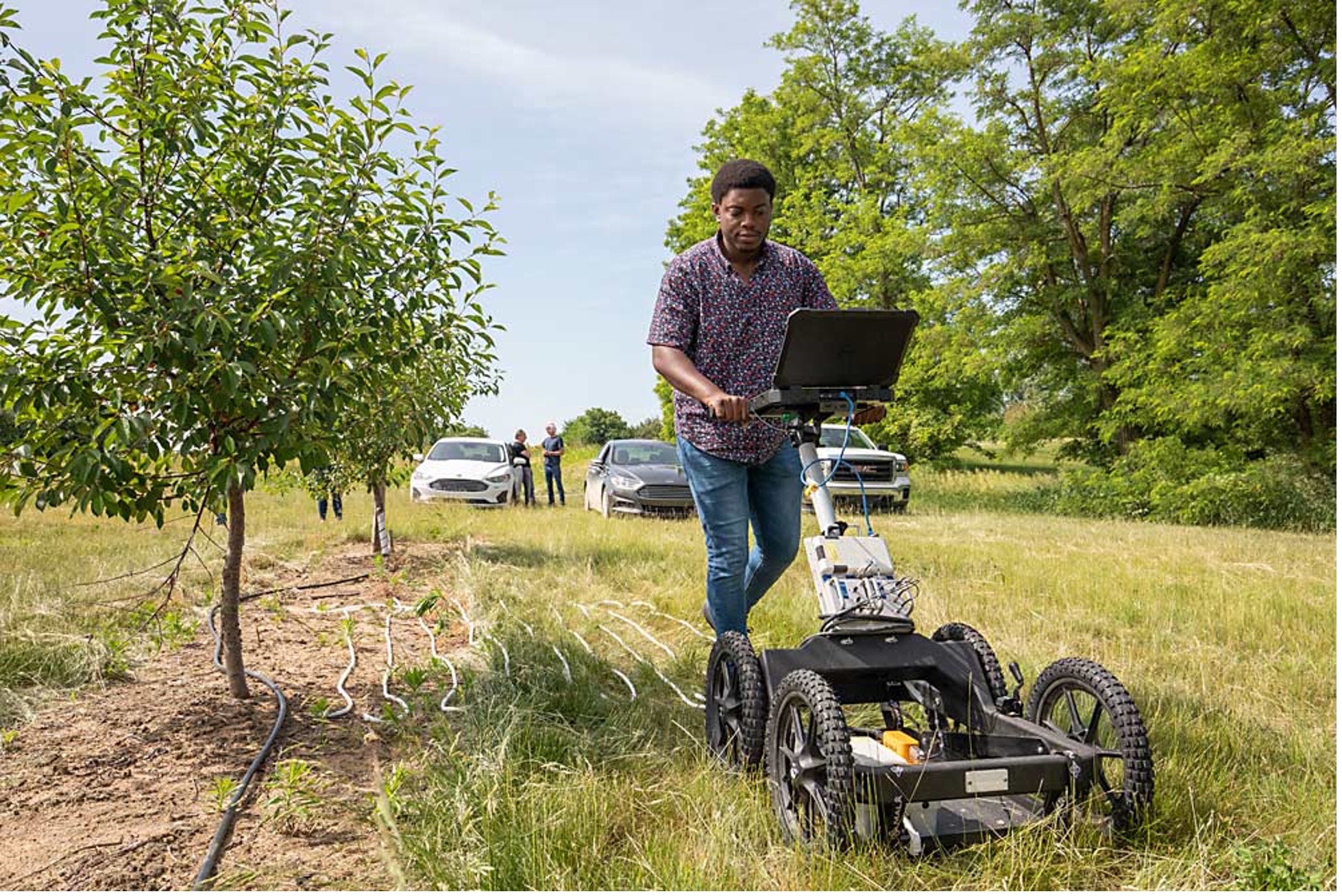 Basso Lab’s John Salako Featured in Good Fruit Grower for Cherry Root Mapping Research