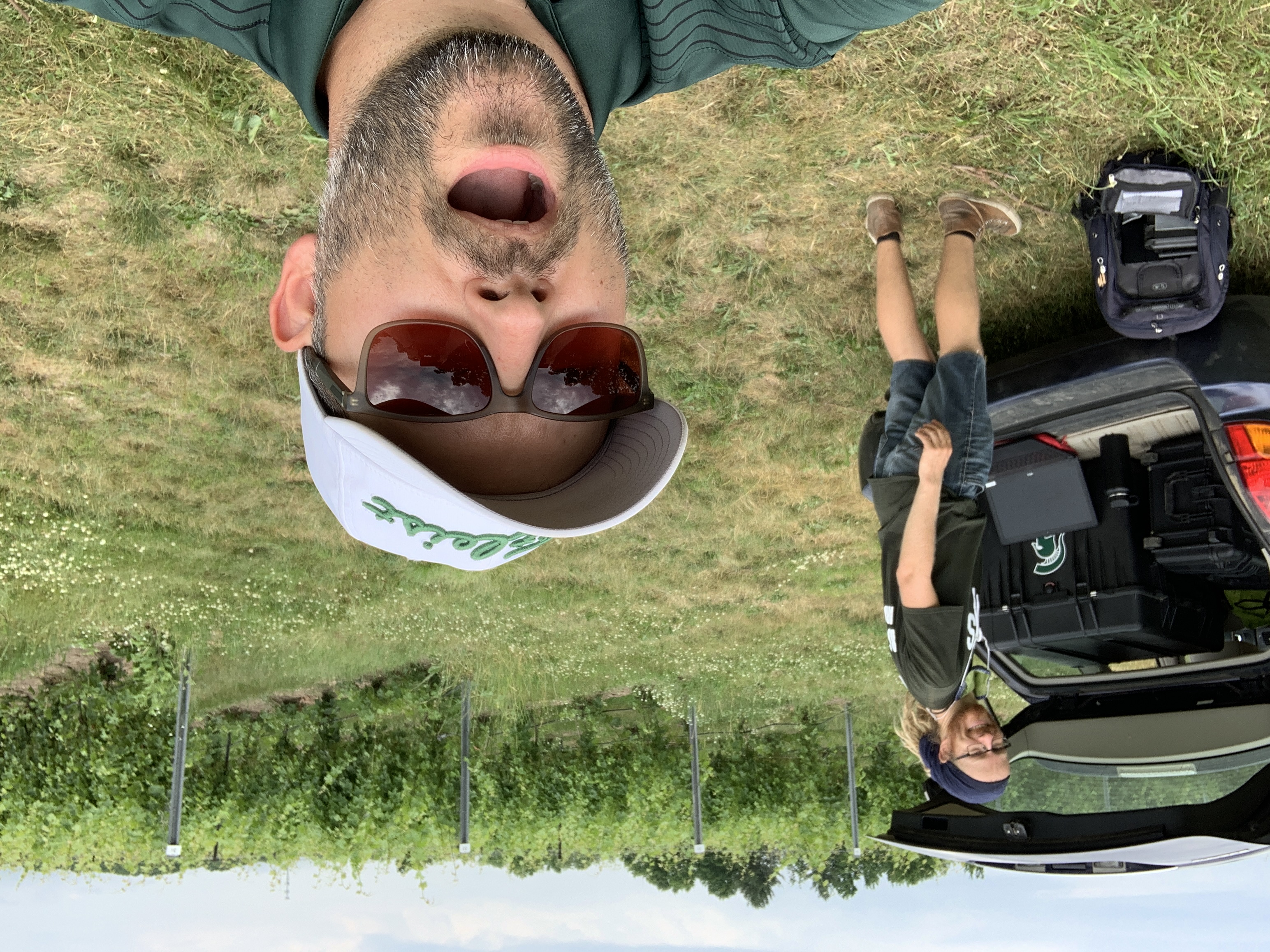 Rich and Ruben packing up equipment