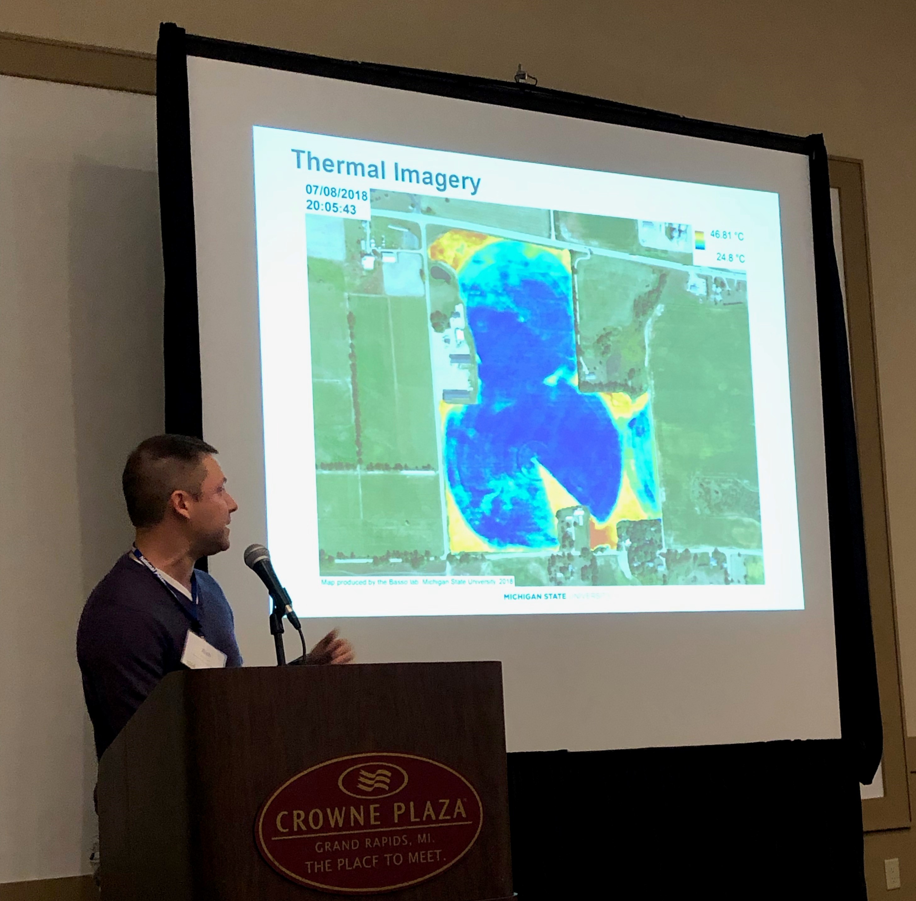 Rich presenting the concept of thermal stability at the 2018 MPIC Potato Conference